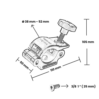 38 - 52mm HALF COUPLER CLAMP SET