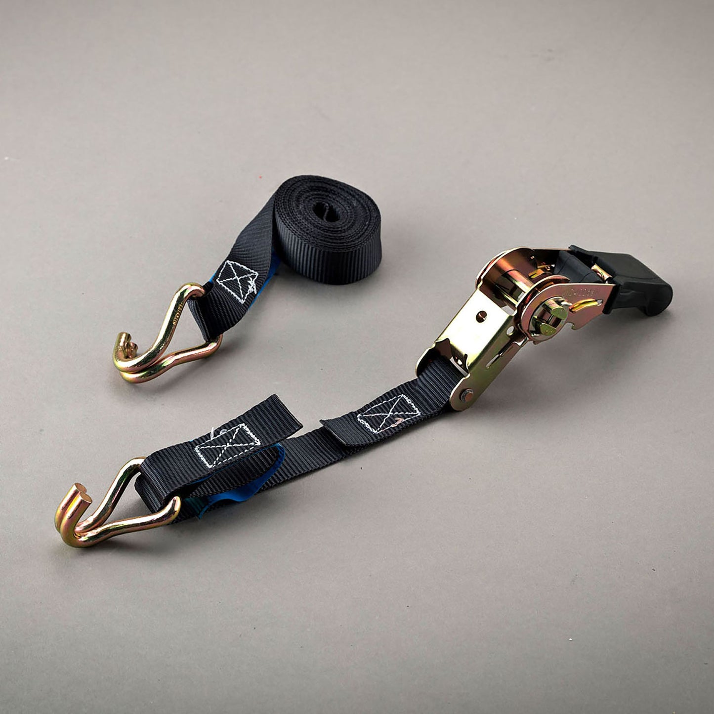 25mm (1") BLACK RATCHET HOOK STRAP