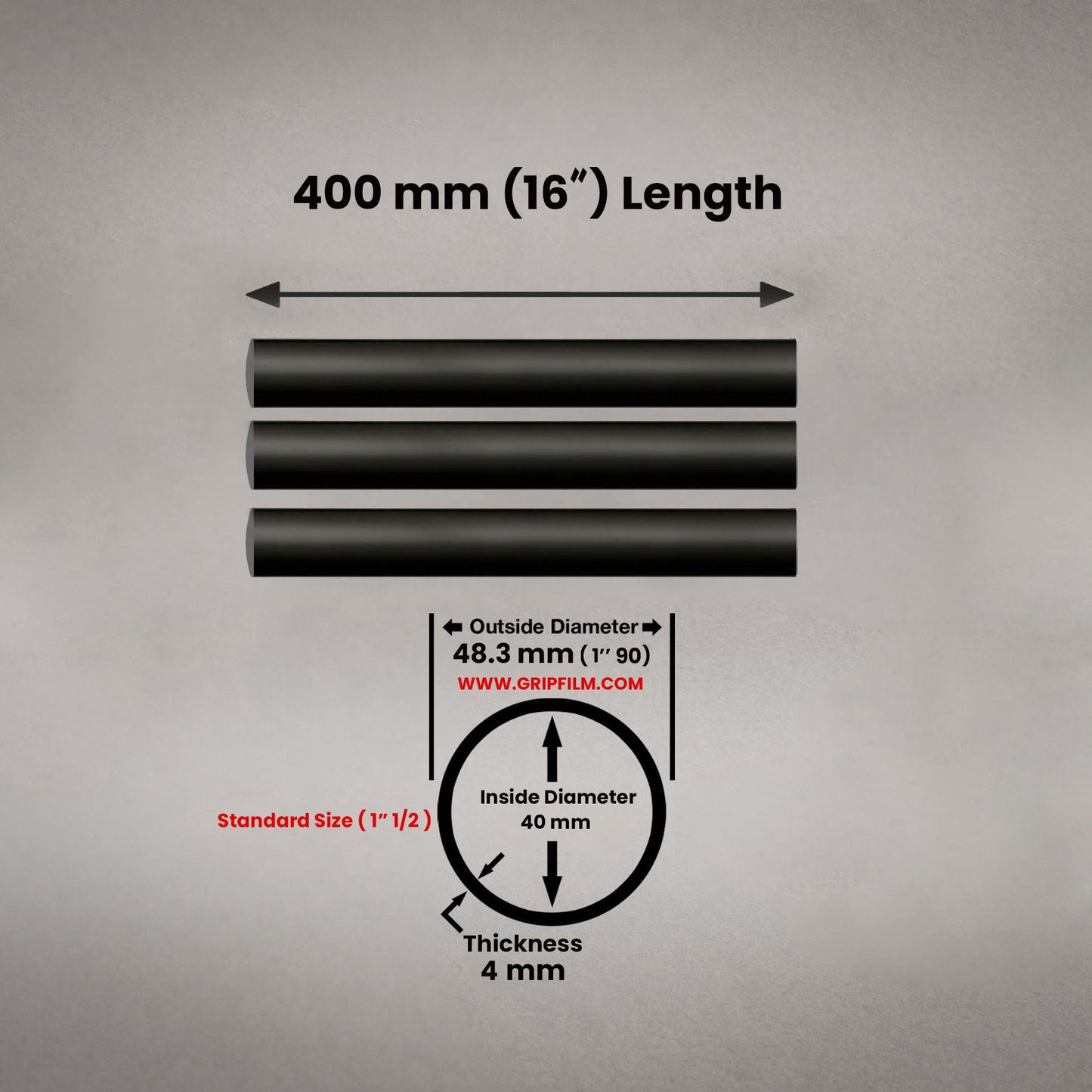 48.3 x 400mm ( 1" 1/2 - 16" ) TUBE SET