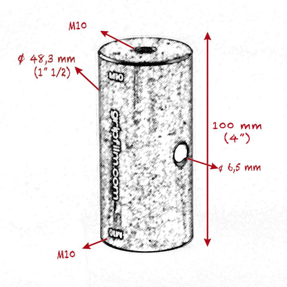 M10 - M10 STARTER PIN 48.3mm (1" 1/2 ) SET