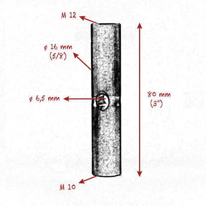 M10 - M12 STARTER PIN 16mm ( 5/8" ) - 80mm ( 3" 14 ) SET