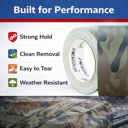 Gaffer Tape 2 In x 25 Yds  Muted Army Green Camouflage