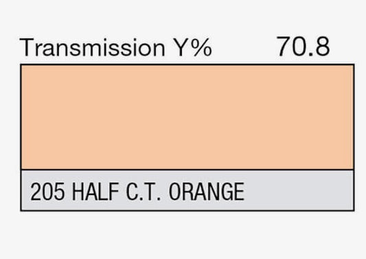 Lee Filters 205 1/2 CTO - 48" x 25' Roll