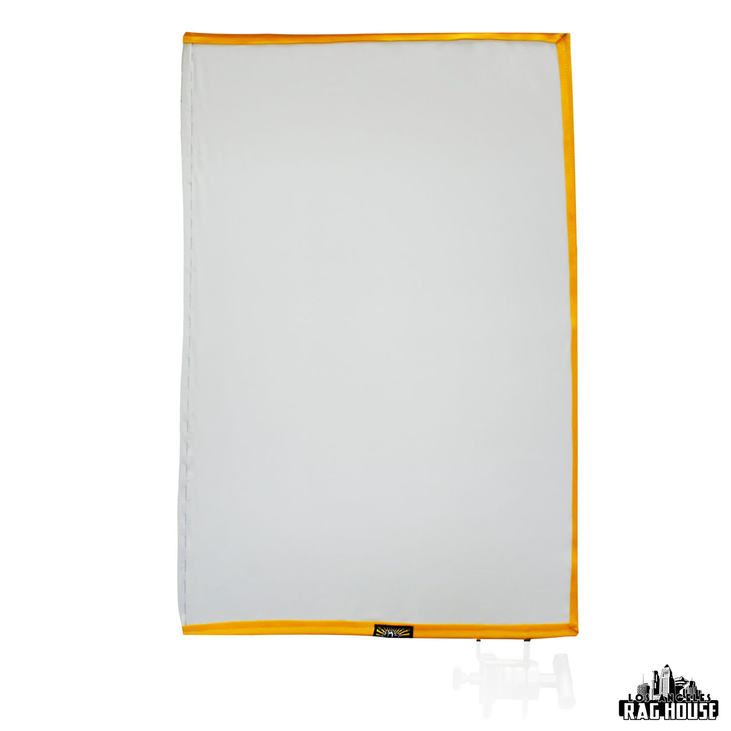 24"x36" Poly Silk White by LA Rag House - poly silk on frame