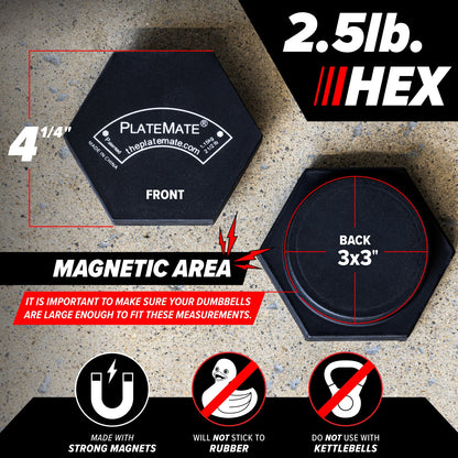 2.5 lb Hex PlateMate (Pair)