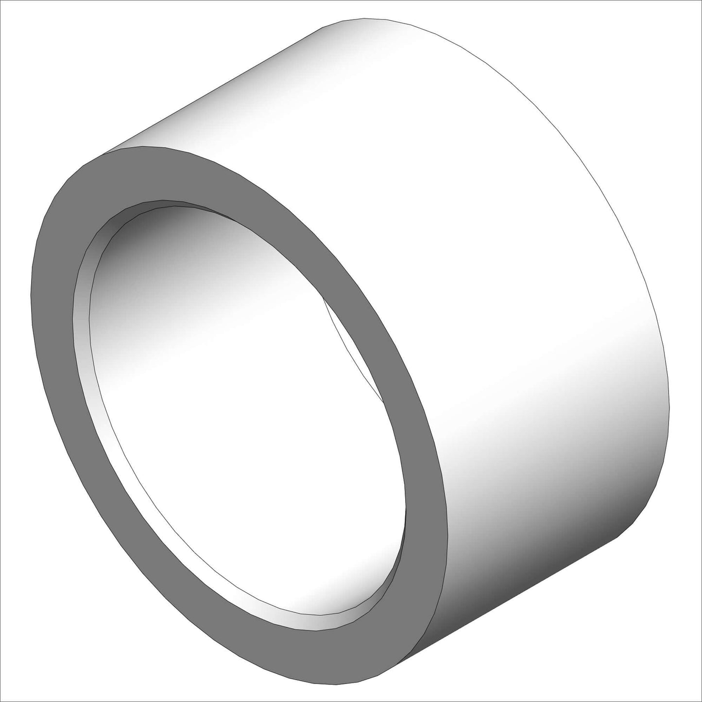 PN 395000-19 - DWD, WHEEL SPACER, @.53" ZINC