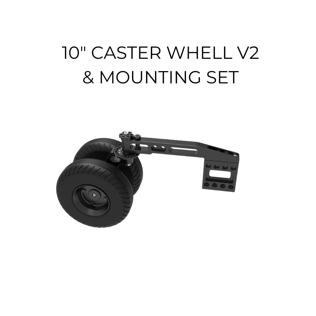 10 inch Caster Wheels V2 with wheel mounting set