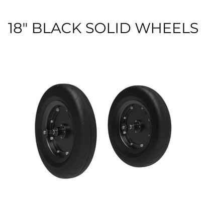 18″ Black Solid Wheels for Raptor Rickshaw
