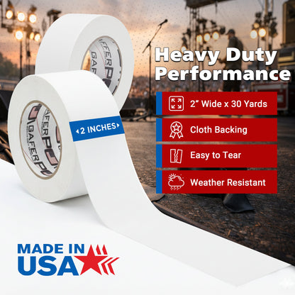 Gaffer Tape — White 2" x 30yd