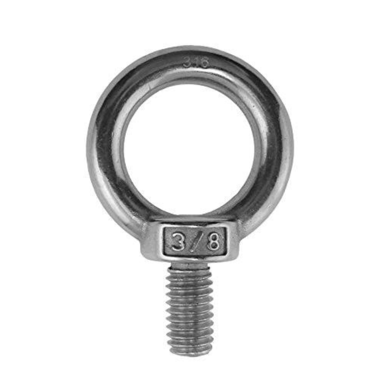 Stainless Steel 3/8" Lifting Eye Bolt / UNC Marine Grade - Grip Support Store