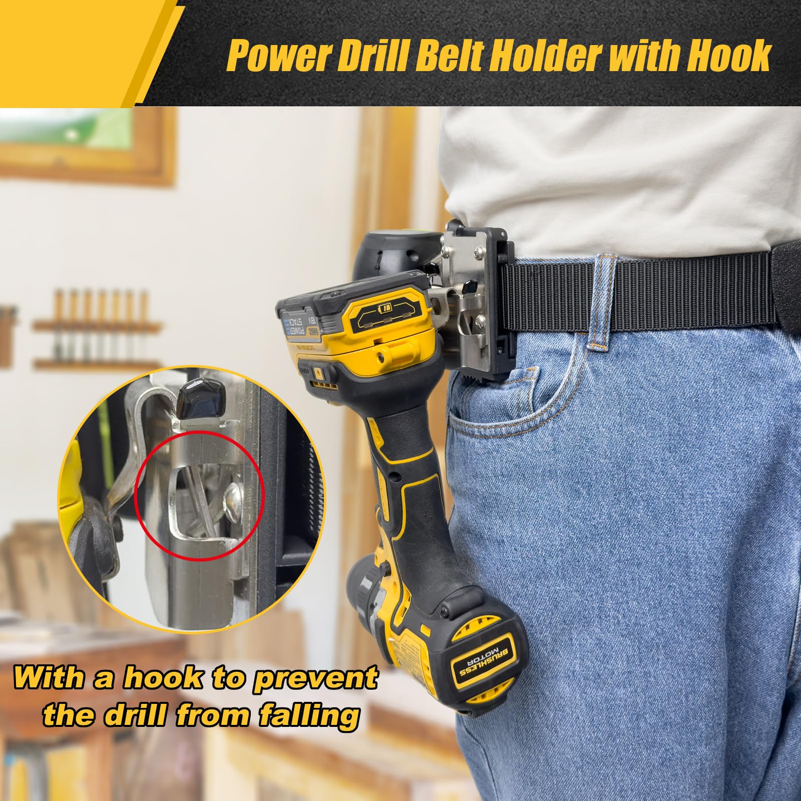 Drill Holder Belt Clip, Fits Up to Grip Support Store
