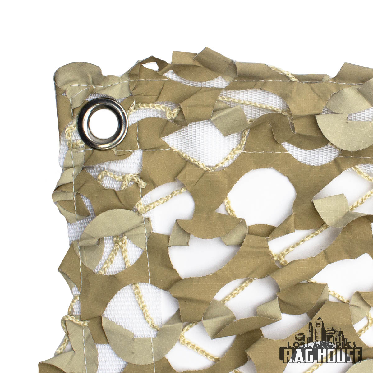 Camo Net Desert by LA Rag House - desert tan camo net fabric