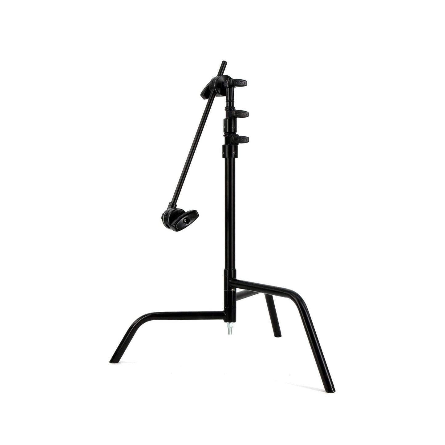 20" Double Riser Spring Loaded Folding C-Stand w/Grip Head & Arm Black