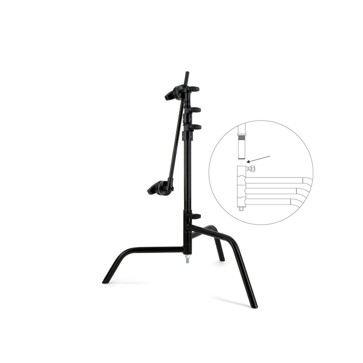 20" C+Stand w/Turtle Base, Grip Head & Arm Black