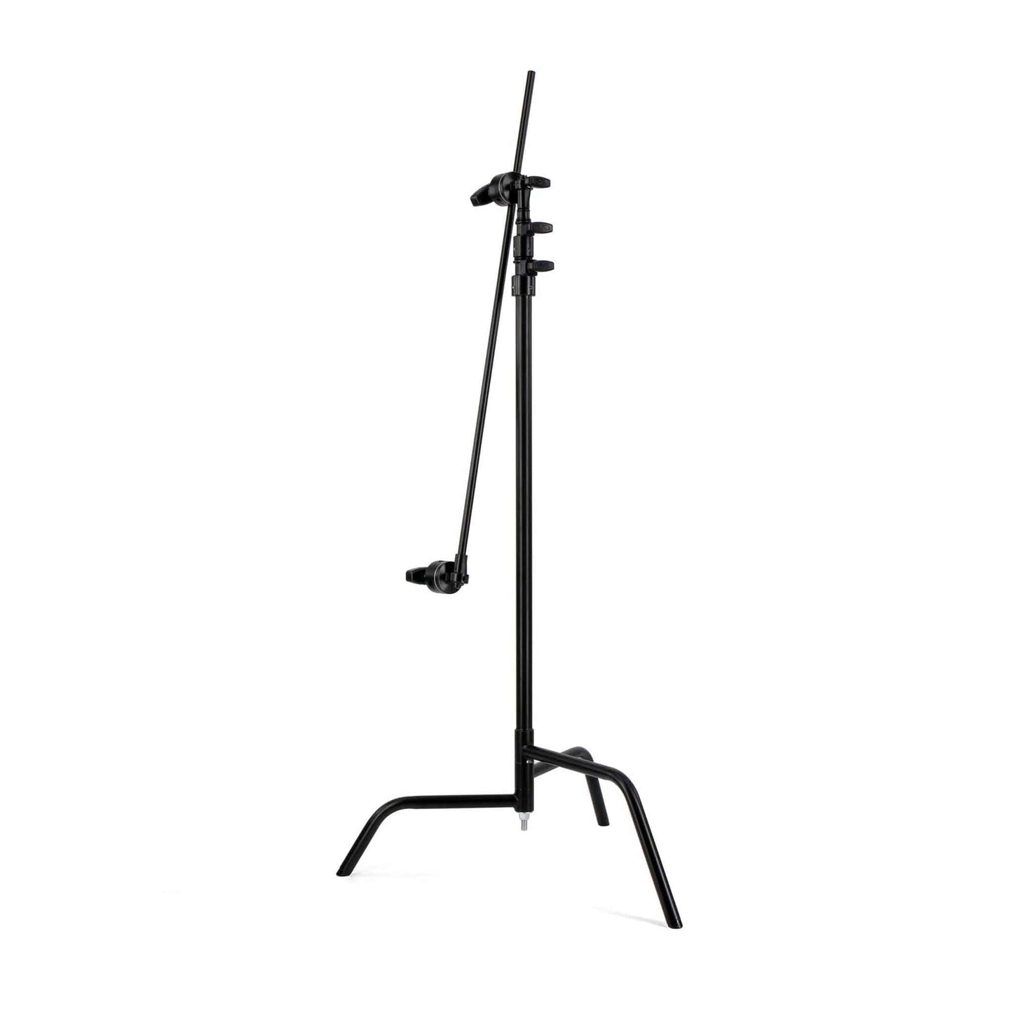 40" Double Riser Spring Loaded Folding C-Stand w/Grip Head & Arm Black