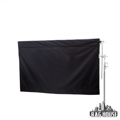 White Bounce B/W Wag Flag Cover Roll-Out by LA Rag House - cover rolled out on wag flag frame