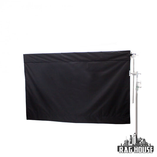 Ultra Black/Black Wag Flag Cover Roll-Out by LA Rag House - cover rolled out on wag flag frame