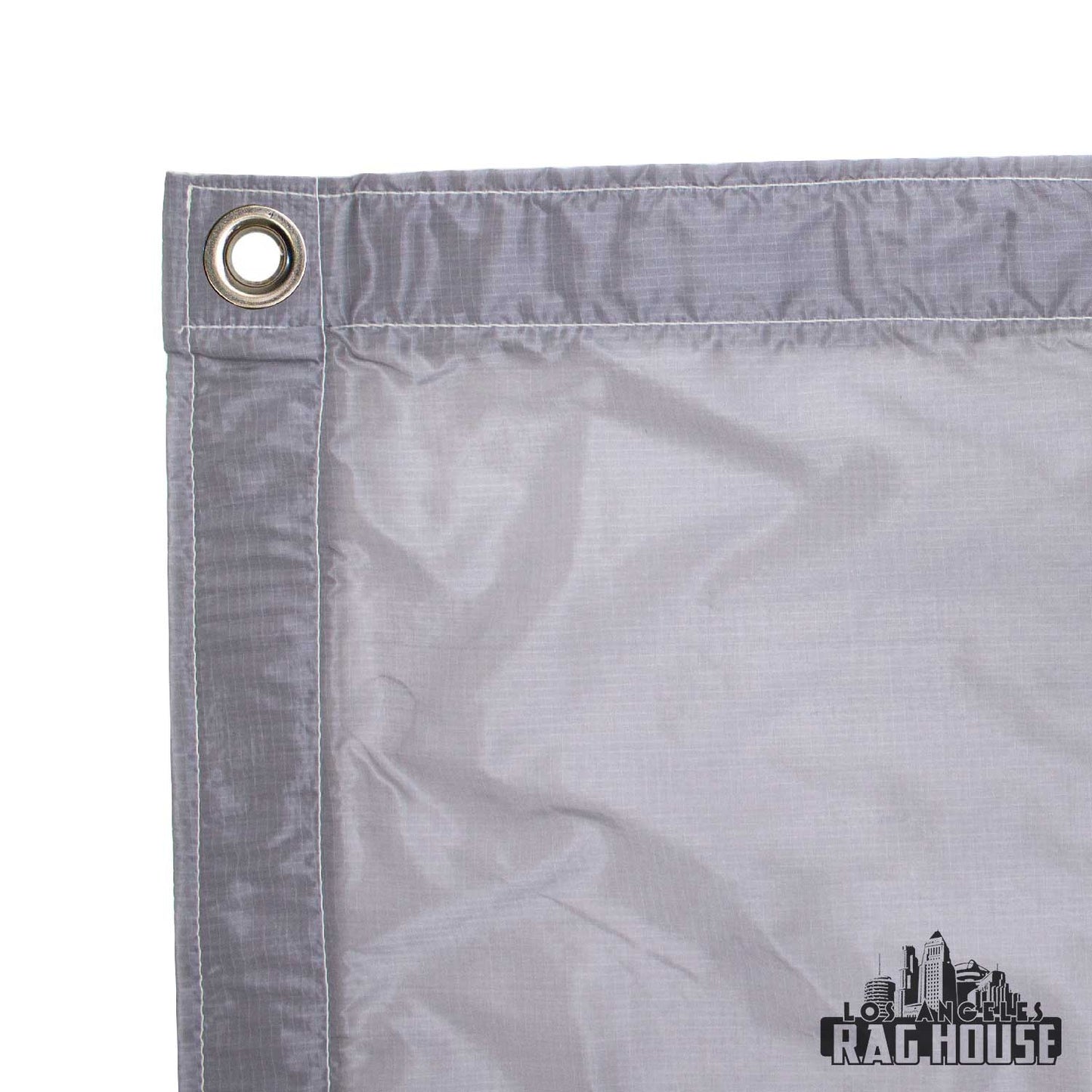 1/2 Grid Silent 7% Grey by LA Rag House - grey grid cloth diffusion