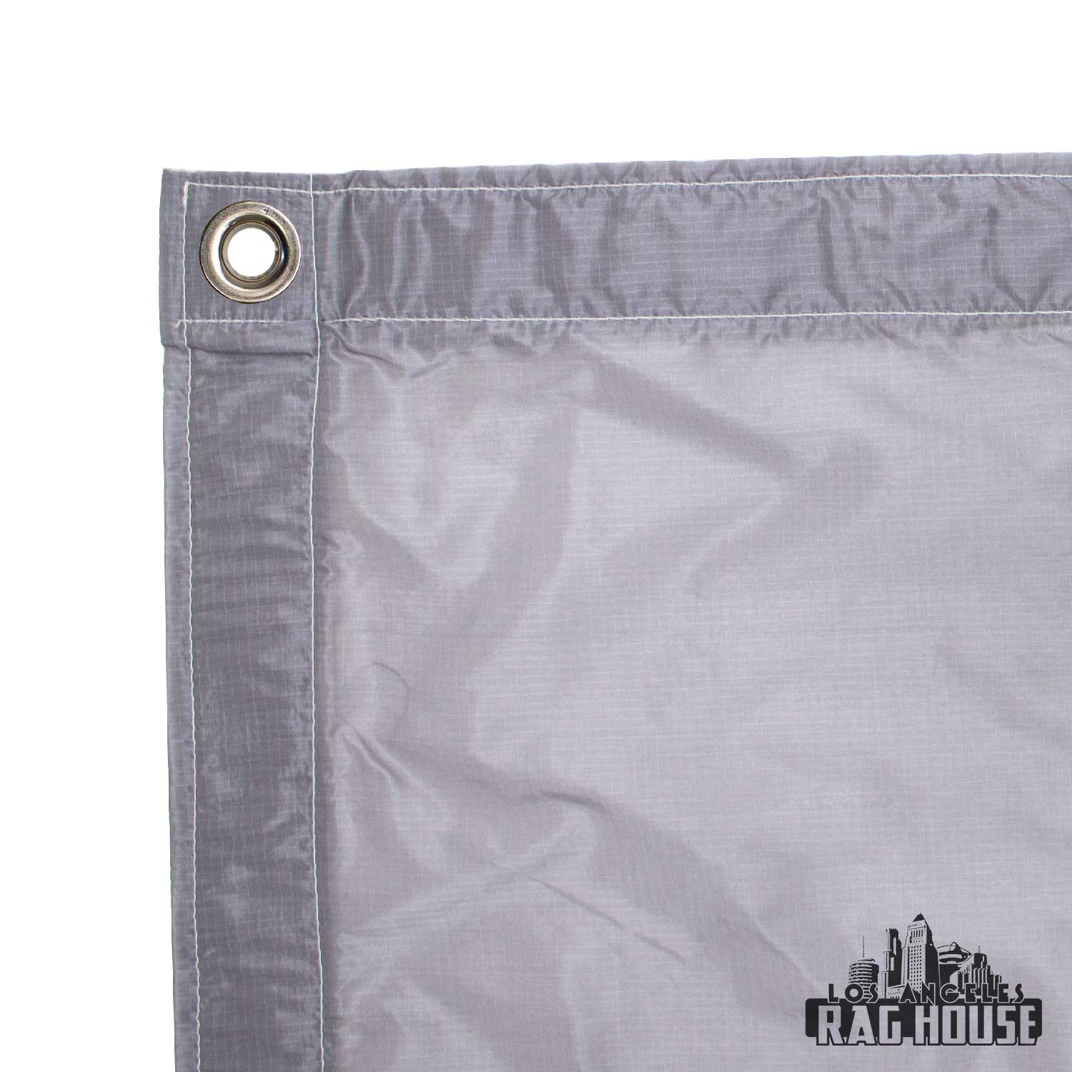 1/2 Grid Silent 7% Grey by LA Rag House - grey grid cloth diffusion