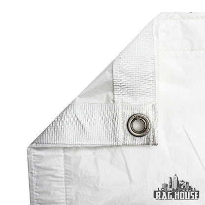 1/2 Grid Noisy White by LA Rag House - fabric detail
