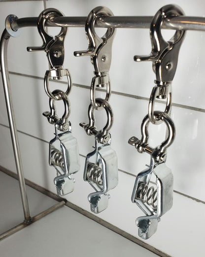 Heavy Duty Steel Silver Glove Clip