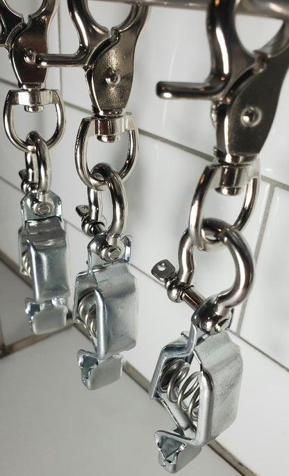 Heavy Duty Steel Silver Glove Clip