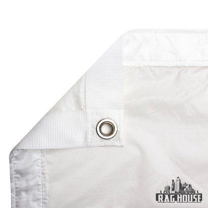 1/4 Grid Silent White by LA Rag House - fabric detail