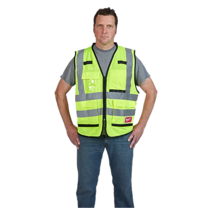 Milwaukee Class 2 High Visibility Yellow Performance Safety Vest - Grip Support Store