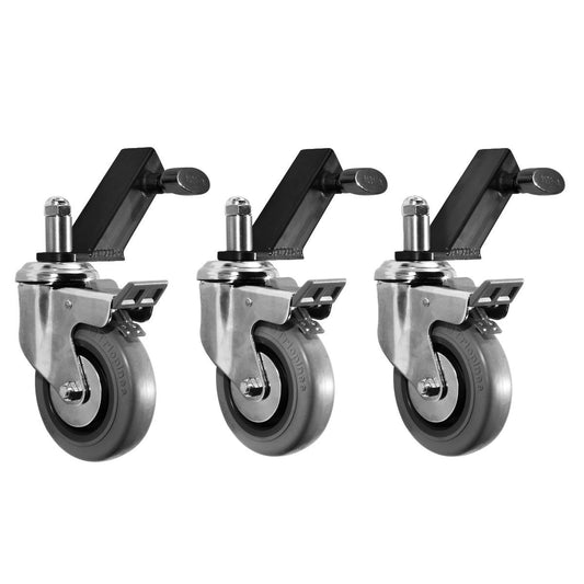 Wheels for Combo Stands (Set of 3 Wheels & Slip on Adapters)