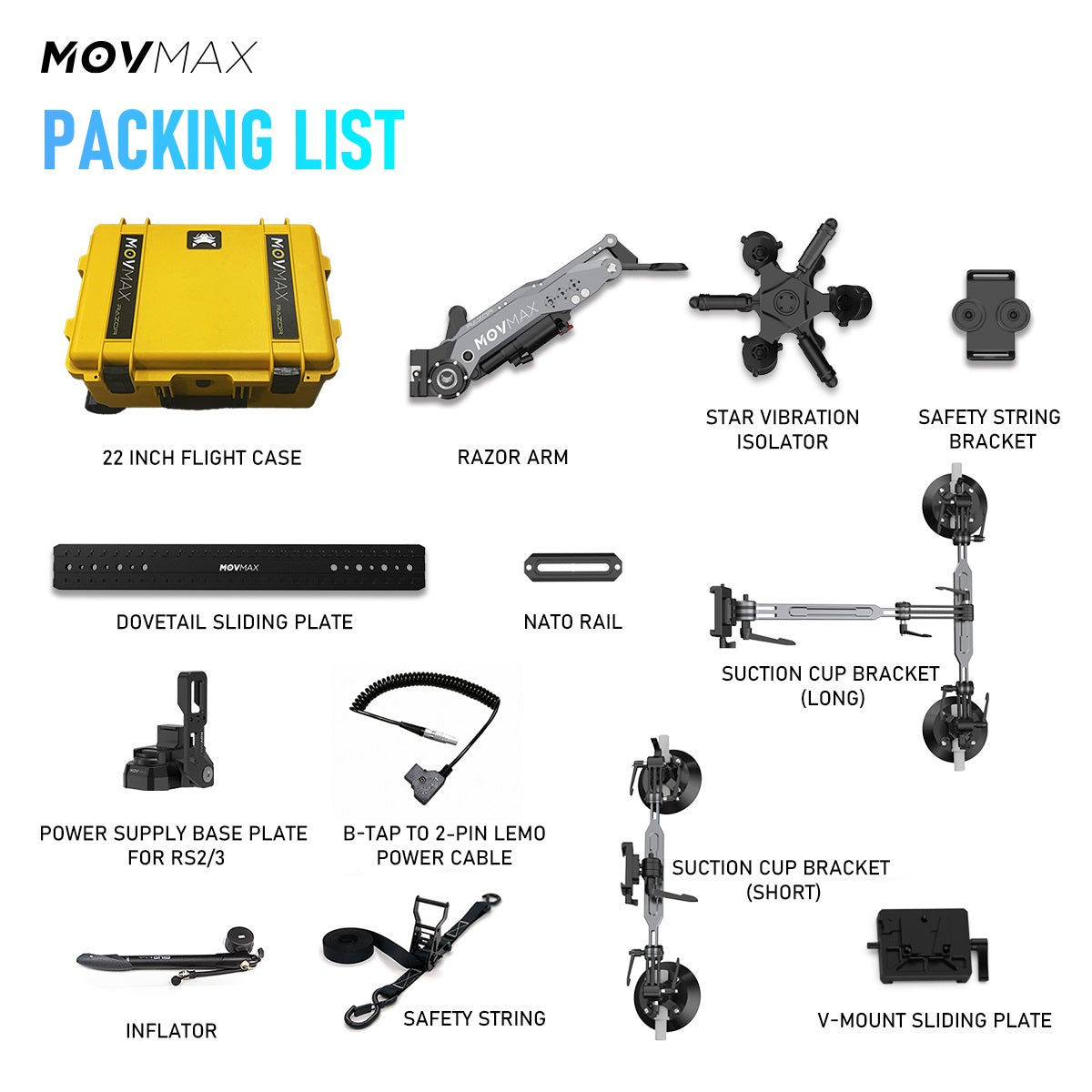 Movmax Razor Arm + Rigging Package