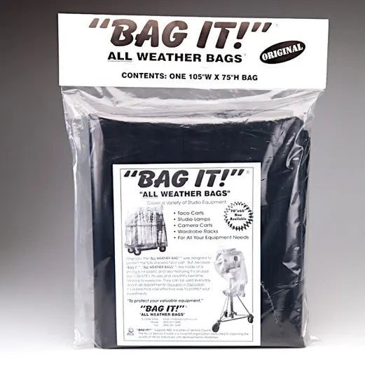 Large BAG IT! 105" x 75" 6-Mil Visqueen Bags / Tarps / Rain Covers - Black