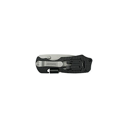 Kershaw Knife with 4-piece Bit Set and Driver, 3.4" Steel Blade