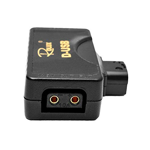 Rolux D-Tap P-Tap to USB Adapter Connector 5V Converter for Anton/Sony V-Mount Camera Battery