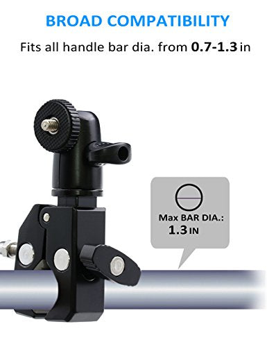 Bicycle Handlebar Mount with 360 Degree Rotation for GoPro