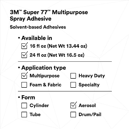 3M Super 77 Spray Adhesive Glue - 16.75 oz