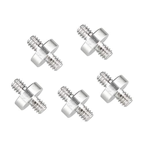 1/4"-20 Male to 1/4"-20 Male Thread Double-Ended Screw Adapter (5 Pieces)