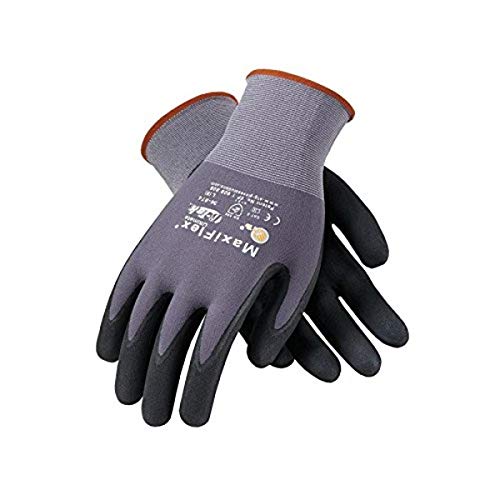 MaxiFlex Gloves, Gray, XL (Pack of 12)