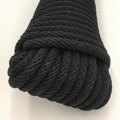 #8 Black Sash Cord, 1/4" x 100'
