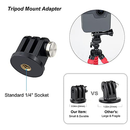 GoPro Mount 1/4-20 Screw Adapter, Tripod and Cold Shoe Mount