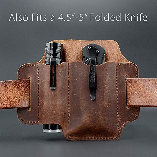 Belt holster for flashlight and online multitool