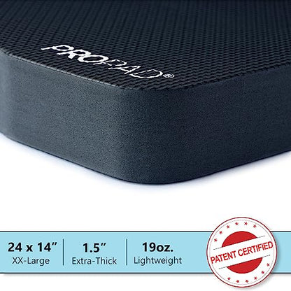 Pro Pad - Thick Kneeling Foam Pad-(XXL) 24 x 14 x 1.5" Black