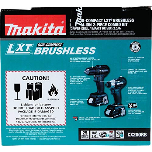 Makita 18V LXT Lithium-Ion Brushless Cordless 2-Pc. Combo Kit