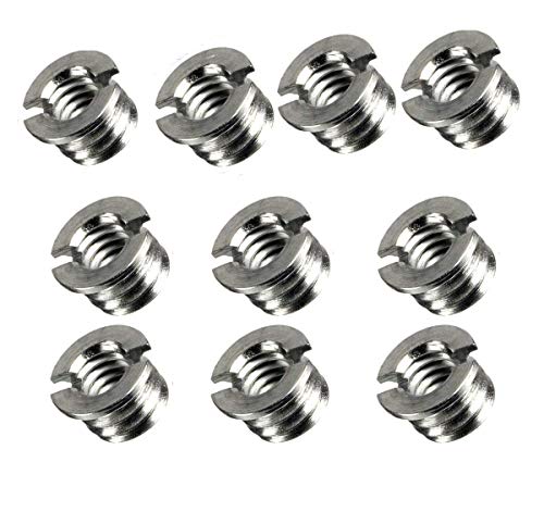 Stainless Steel 3/8" to 1/4" Reducer Bushing Convert Screw Adapter (10 Pack)