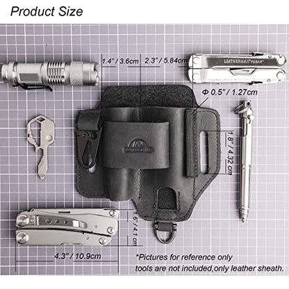 Black Leather Multitool Pouch