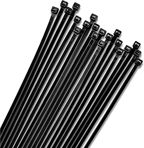 15" Black Zip Cable Ties (100 Pack)