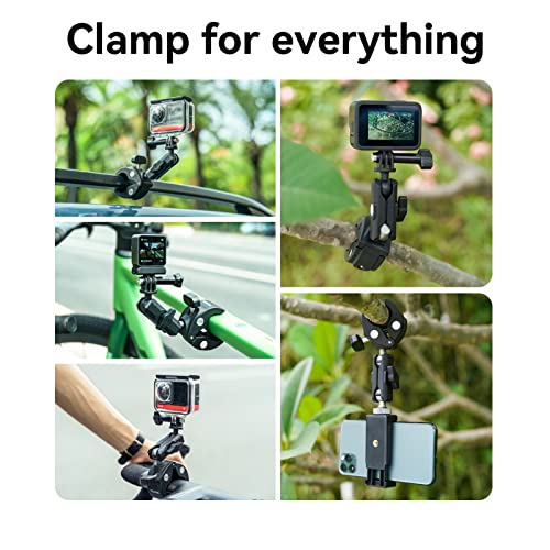 Claw Clamp Mount + Extension Rod Bundle Kit for GoPro