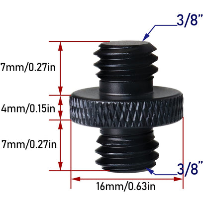 3/8" Male to 3/8" Male Threaded Screw Adapter