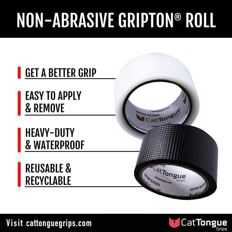 Non-Abrasive Grip Tape - Heavy Duty Waterproof Anti Slip Tape for Indoor & Outdoor Use