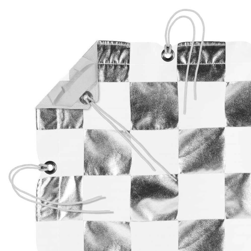 Silver/White Checker with Bag