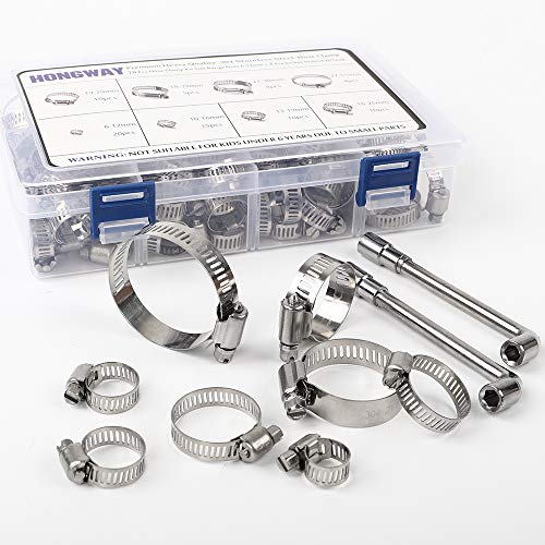 Hose Clamp, 78 Pack Stainless Steel Assortment - Grip Support Store